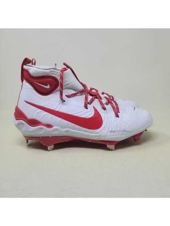 Nike Alpha Huarache NXT “White Red” Baseball Cleats Men\'s 8.5 DJ6517-108